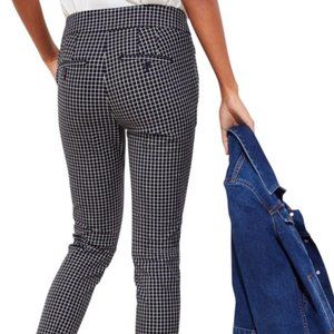 LOFT Black / White Checked Skinny Marissa Pant - Size 4